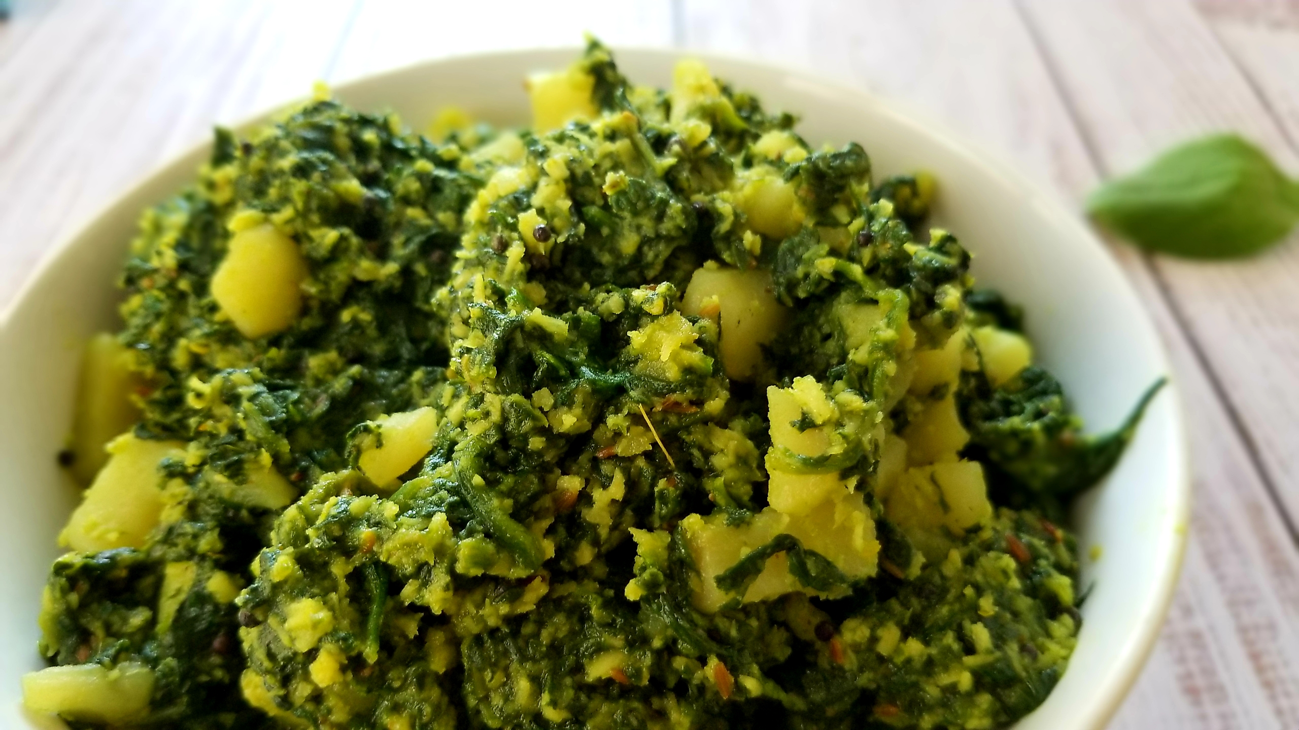 Spinach Potato Thoran